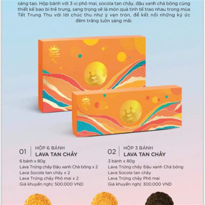 Bánh Trung Thu Lava Trứng Chảy – Hộp 3 Bánh 2026